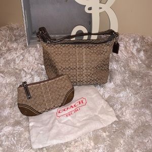 Auth:Mini COACH purse w/ coin bag